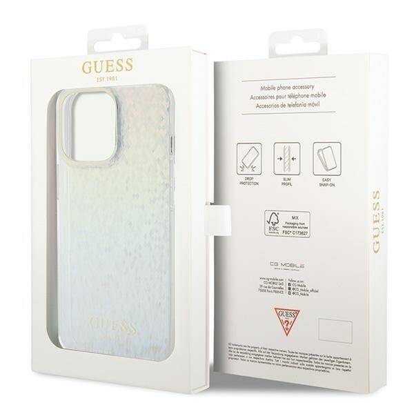 GUESS GUHCP15XHDECMI IPHONE 15 PRO MAX 6.7" WIELOKOLOROWY HARDCASE IML FACETED MIRROR DISCO IRIDESCENT