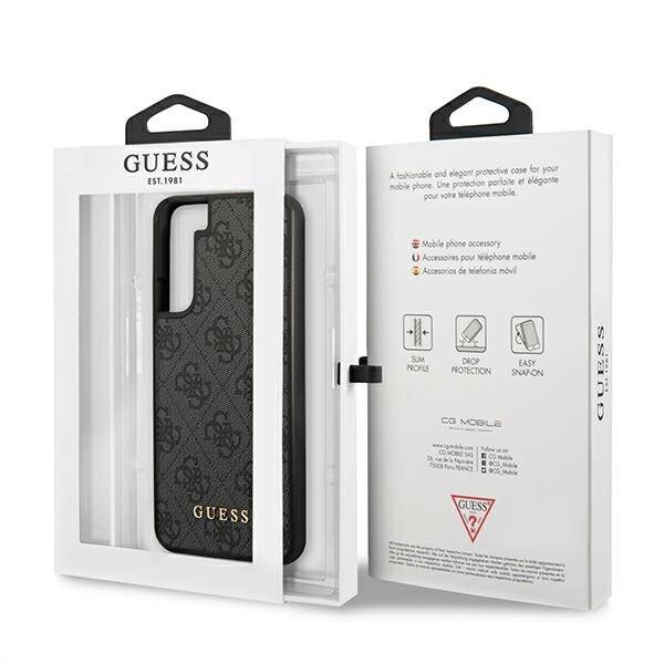 GUESS GUHCS22SG4GFGR S22 S901 SZARY/GREY HARD CASE 4G METAL GOLD LOGO