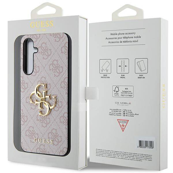 GUESS GUHCS23FE4GMGPI S711 S23 FE RÓŻOWY/PINK HARDCASE 4G BIG METAL LOGO