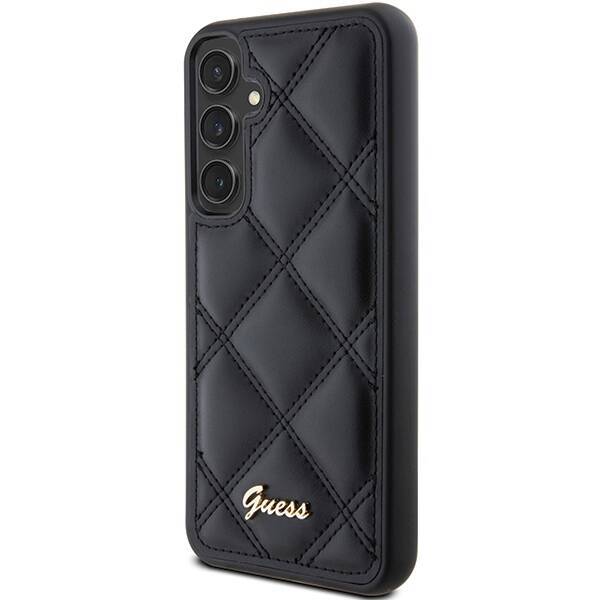 GUESS GUHCS23FEPSQSQSK S23 FE S711 CZARNY/BLACK HARDCASE QUILTED METAL LOGO