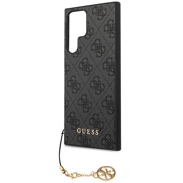 GUESS GUHCS23LGF4GGR S23 ULTRA S918 SZARY/GREY HARDCASE 4G CHARMS COLLECTION