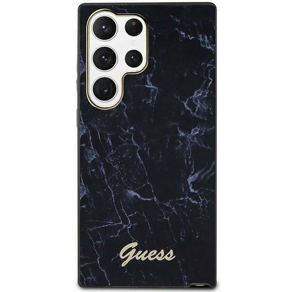 GUESS GUHCS23LPCUMAK S23 ULTRA S918 CZARNY/BLACK HARDCASE MARBLE