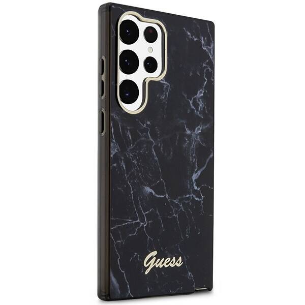 GUESS GUHCS23LPCUMAK S23 ULTRA S918 CZARNY/BLACK HARDCASE MARBLE