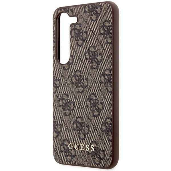 GUESS GUHCS23MG4GFBR S23+ S916 BRĄZOWY/BROWN HARD CASE 4G METAL GOLD LOGO