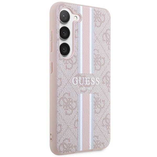 GUESS GUHCS23SP4RPSP S23 S911 RÓŻOWY/PINK HARDCASE 4G PRINTED STRIPE