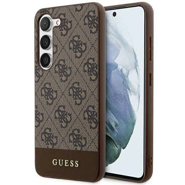 GUESS GUHCS24MG4GLBR S24+ S926 BRĄZOWY/BROWN HARDCASE 4G STRIPE COLLECTION