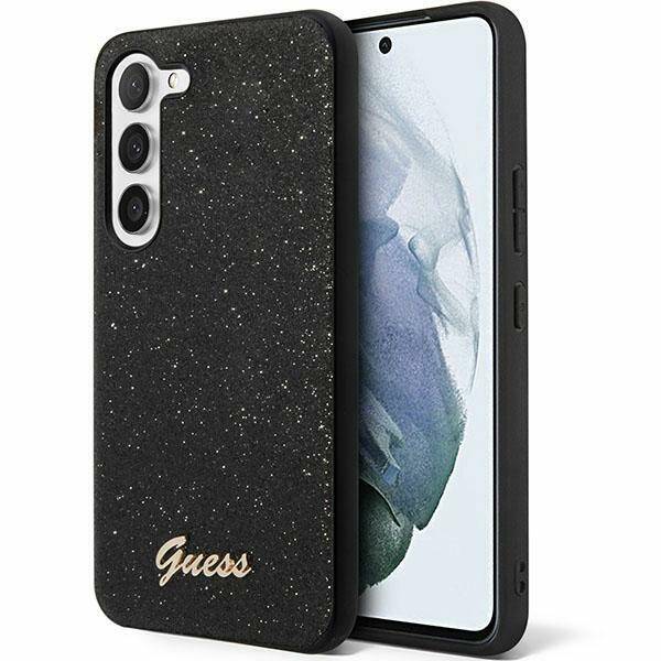 GUESS GUHCS24SHGGSHK S24 S921 CZARNY/BLACK HARD CASE GLITTER SCRIPT