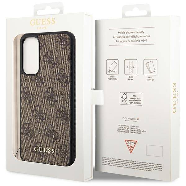 GUESS GUHCSA34GF4GBR A34 5G A346 BRĄZOWY/BROWN HARDCASE 4G CHARMS COLLECTION