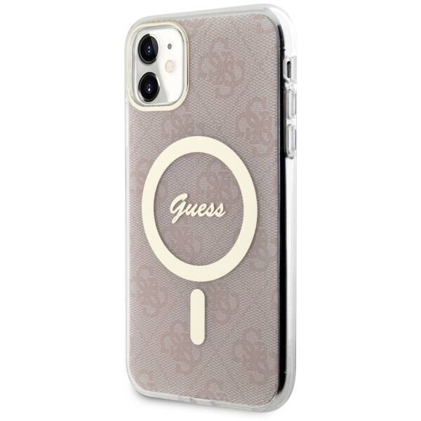 GUESS GUHMN61H4STP IPHONE 11 6.1" RÓŻOWY/PINK HARDCASE 4G MAGSAFE