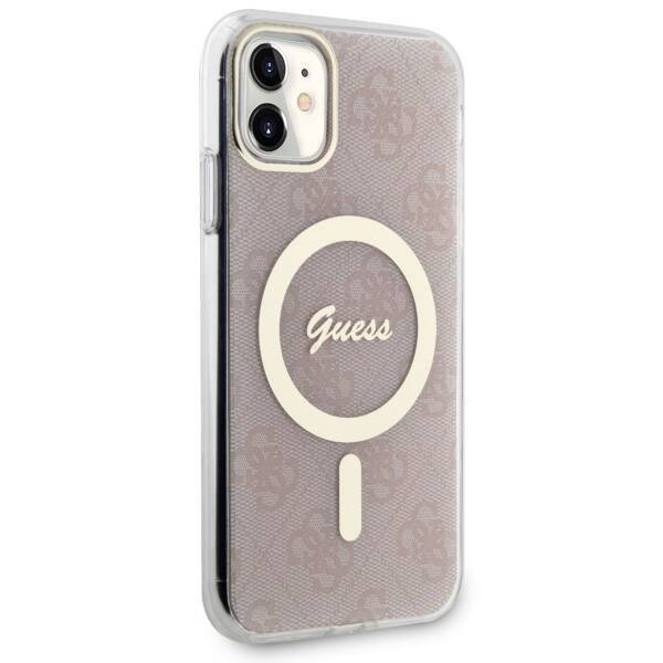 GUESS GUHMN61H4STP IPHONE 11 6.1" RÓŻOWY/PINK HARDCASE 4G MAGSAFE