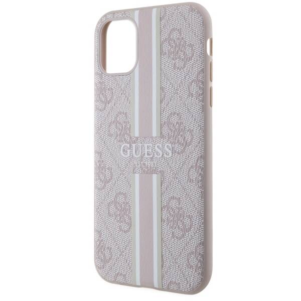 GUESS GUHMN61P4RPSP IPHONE 11 / XR RÓŻOWY/PINK HARDCASE 4G PRINTED STRIPES MAGSAFE