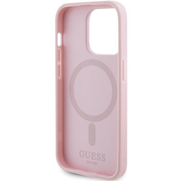 GUESS GUHMP13LPSAHMCP IPHONE 13 PRO / 13 6,1" RÓŻOWY/PINK HARDCASE SAFFIANO MAGSAFE