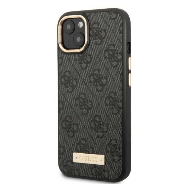 GUESS GUHMP13MU4GPRK IPHONE 13 / 14 / 15 6.1" CZARNY/BLACK HARD CASE 4G LOGO PLATE MAGSAFE