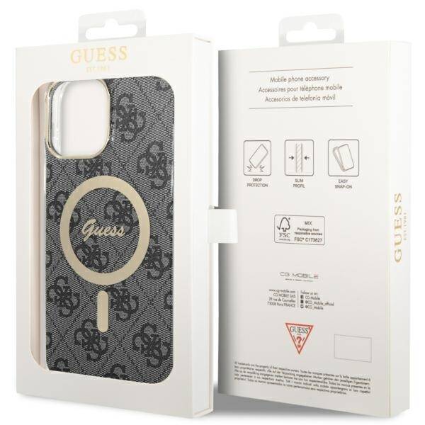 GUESS GUHMP13XH4STK IPHONE 13 PRO MAX 6.7" CZARNY/BLACK HARDCASE 4G MAGSAFE