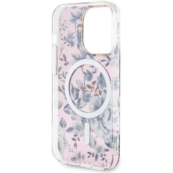 GUESS GUHMP14LHCFWSP IPHONE 14 PRO 6.1" RÓŻOWY/PINK HARDCASE FLOWER MAGSAFE