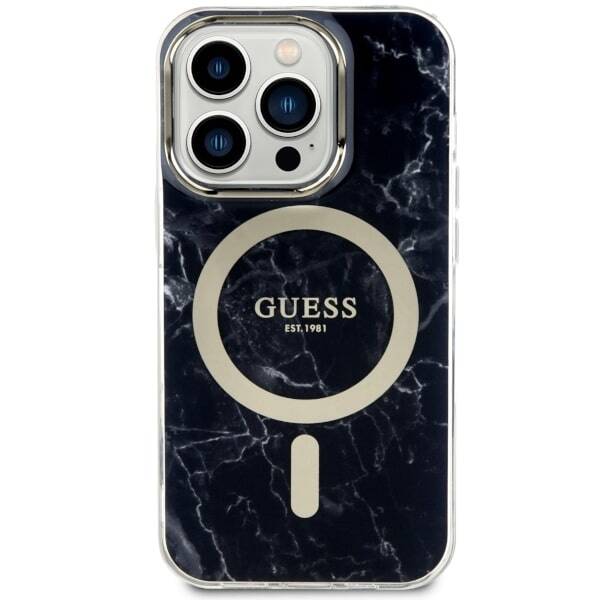 GUESS GUHMP14LPCUMAK IPHONE 14 PRO 6.1" CZARNY/BLACK HARDCASE MARBLE MAGSAFE