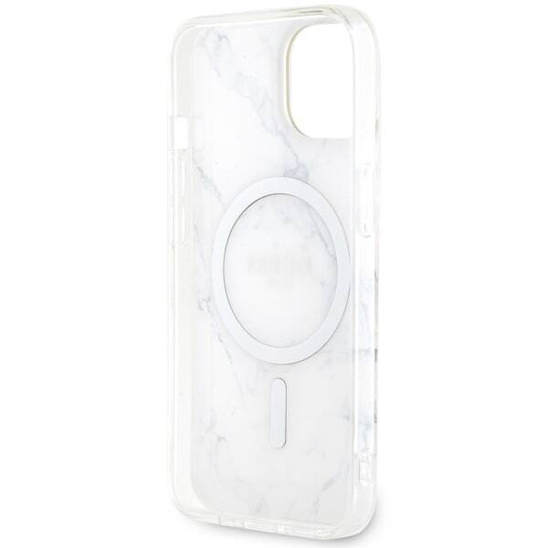 GUESS GUHMP14MPCUMAH IPHONE 14 PLUS / 15 PLUS 6.7" BIAŁY/WHITE HARDCASE MARBLE MAGSAFE