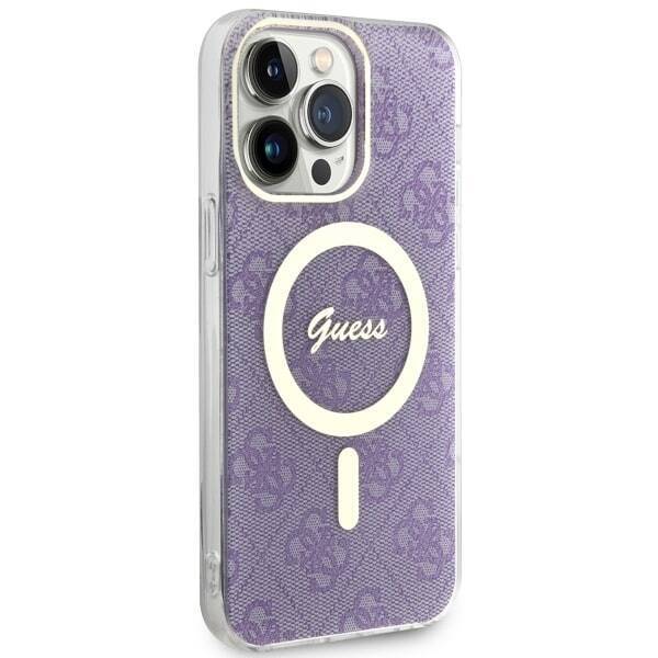 GUESS GUHMP14XH4STU IPHONE 14 PRO MAX 6.7" PURPUROWY/PURPLE HARDCASE 4G MAGSAFE