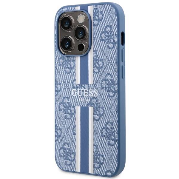 GUESS GUHMP14XP4RPSB IPHONE 14 PRO MAX 6.7" NIEBIESKI/BLUE HARDCASE 4G PRINTED STRIPES MAGSAFE