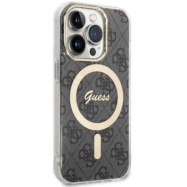 GUESS GUHMP15LH4STK IPHONE 15 PRO 6.1" CZARNY/BLACK HARDCASE IML 4G MAGSAFE