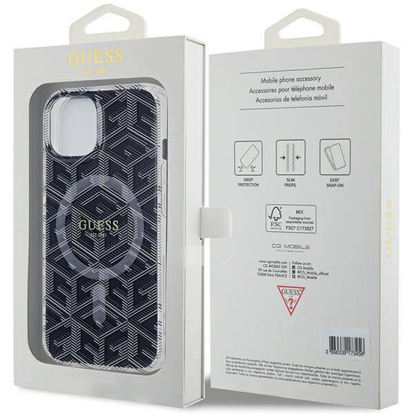 GUESS GUHMP15MHGCUSTGK IPHONE 15 PLUS / 14 PLUS 6.7" CZARNY/BLACK HARDCASE IML GCUBE MAGSAFE