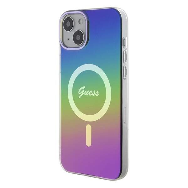 GUESS GUHMP15MHITSK IPHONE 15 PLUS / 14 PLUS 6.7" WIELOKOLOROWY/RAINBOW HARDCASE IML IRIDESCENT MAGSAFE