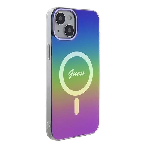 GUESS GUHMP15MHITSK IPHONE 15 PLUS / 14 PLUS 6.7" WIELOKOLOROWY/RAINBOW HARDCASE IML IRIDESCENT MAGSAFE