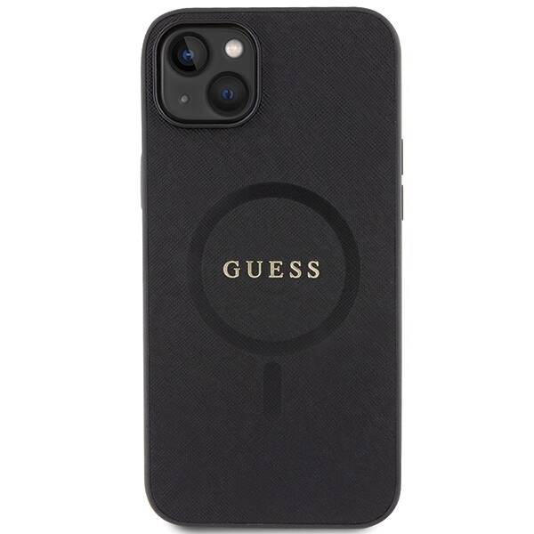 GUESS GUHMP15SPSAHMCK IPHONE 15 / 14 / 13 6.1" CZARNY/BLACK HARDCASE SAFFIANO MAGSAFE