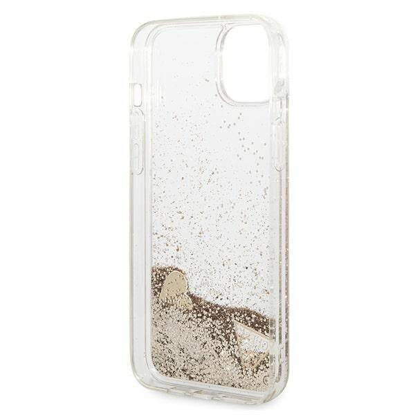 GUESS GUOHCP14MGLHFLGO IPHONE 14 PLUS / 15 PLUS 6.7" ZŁOTY/GOLD HARDCASE GLITTER CHARMS