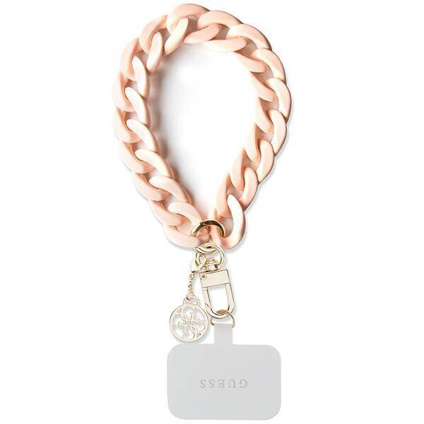 GUESS GUOUCBMC4MP UNIVERSAL BIG HAND STRAP RÓŻOWY/PINK ACRYLIC 4G CHARM