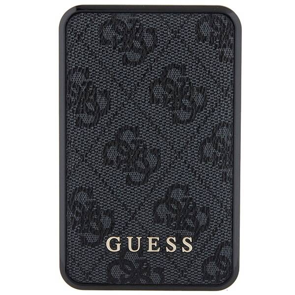 GUESS POWERBANK 18W GUPB10DP4GEGK 10000MAH CZARNY/BLACK 4G LEATHER METAL LOGO