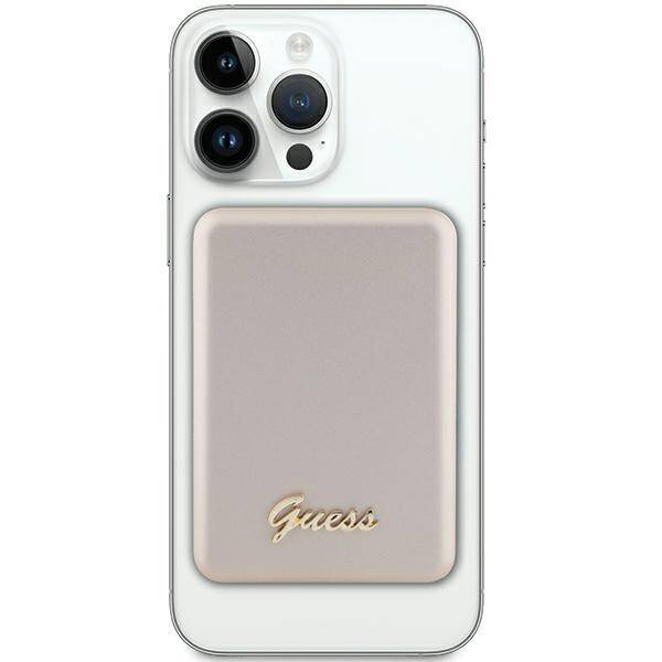 GUESS POWERBANK INDUKCYJNY 15W GUPBM5ALGSGD 5000MAH ZŁOTY/GOLD MAGSAFE METAL SCRIPT LOGO