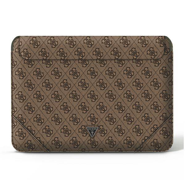 GUESS SLEEVE GUCS14P4TW 14" BRĄZOWY /BROWN 4G UPTOWN TRIANGLE LOGO