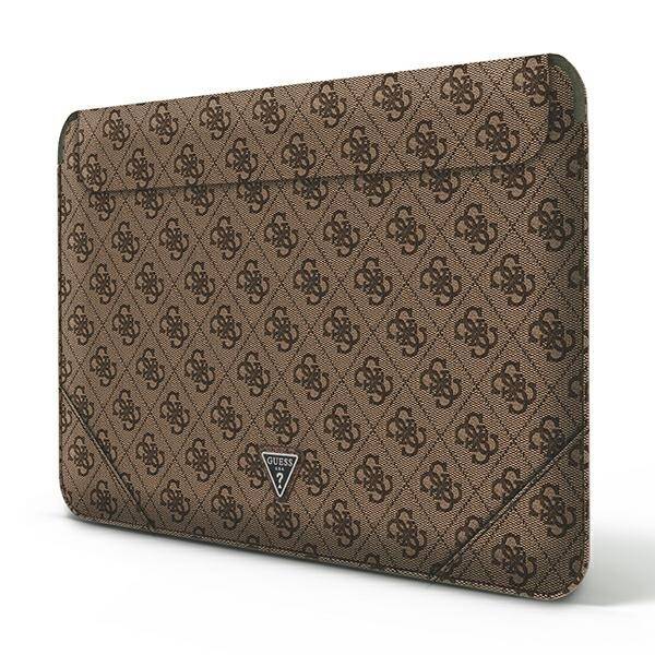 GUESS SLEEVE GUCS14P4TW 14" BRĄZOWY /BROWN 4G UPTOWN TRIANGLE LOGO