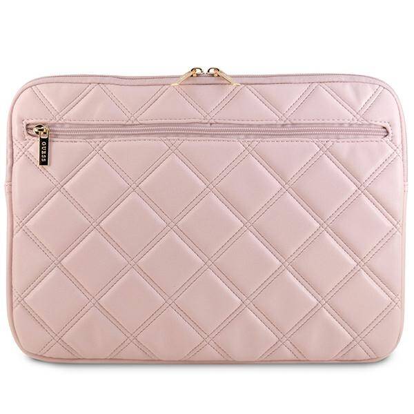 GUESS SLEEVE GUCS14ZPSQSSGP 14" RÓŻOWY/PINK QUILTED 4G