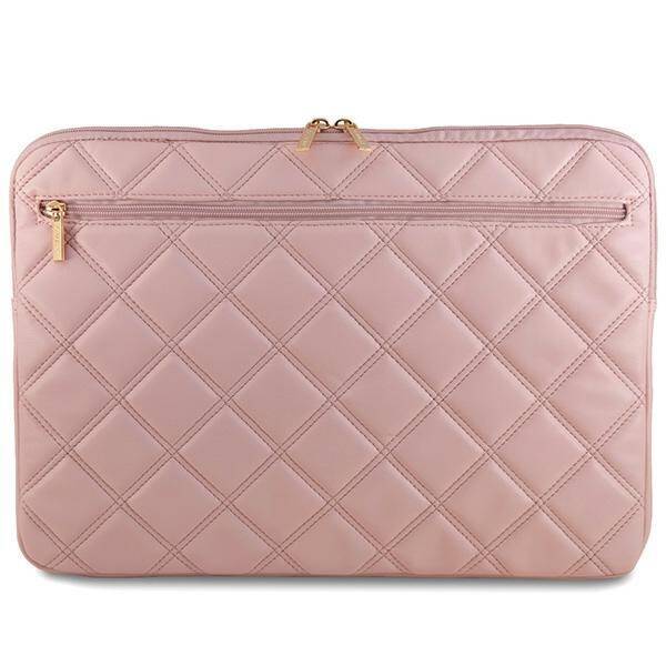 GUESS SLEEVE GUCS16ZPSQSSGP 16" RÓŻOWY/PINK QUILTED 4G