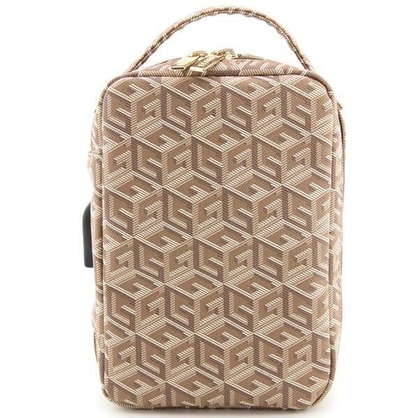 GUESS TORBA GUHBHGCFSEW ORGANIZER BRĄZOWY/BROWN GCUBE STRIPE