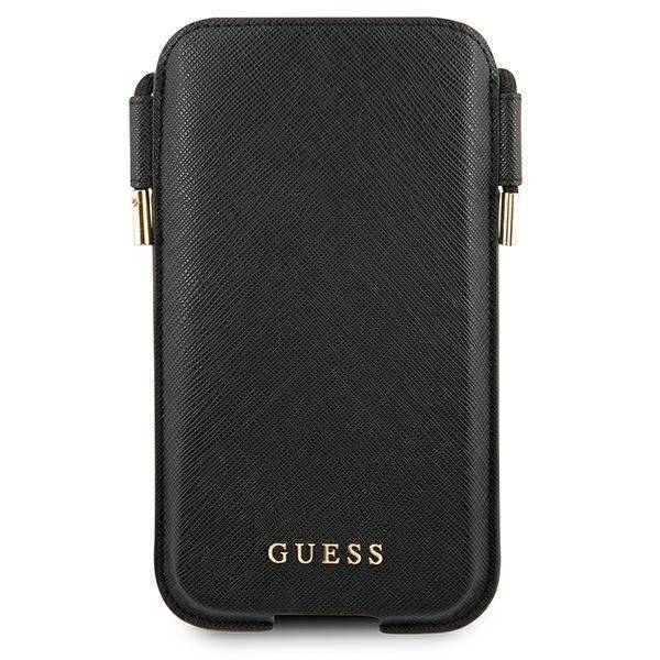 GUESS TOREBKA GUHCP12MSAPSBK 6,1" CZARNY/BLACK SAFFIANO