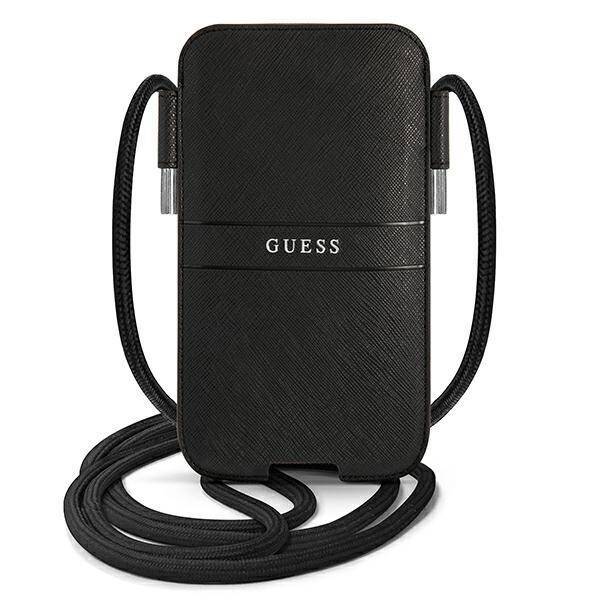 GUESS TOREBKA GUPHMPSASBBK 6,1" CZARNY/BLACK SAFFIANO STRAP