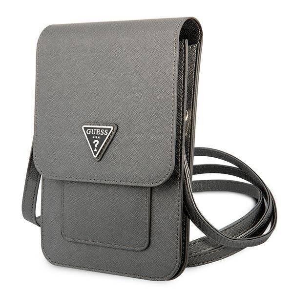 GUESS TOREBKA GUWBSATMGR SZARY/GREY SAFFIANO TRIANGLE