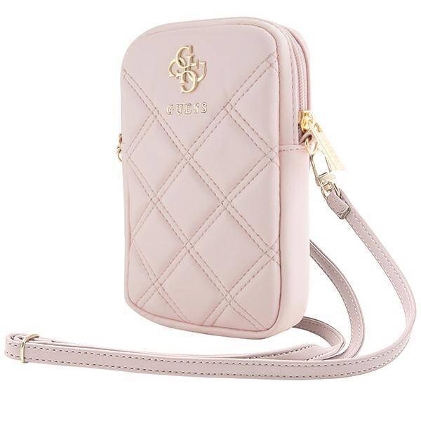 GUESS TOREBKA GUWBZPSQSSGP RÓŻOWY/PINK ZIP QUILTED 4G