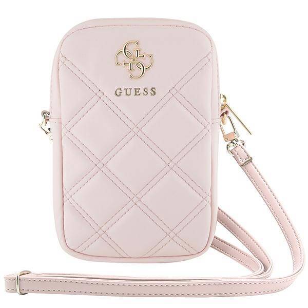 GUESS TOREBKA GUWBZPSQSSGP RÓŻOWY/PINK ZIP QUILTED 4G