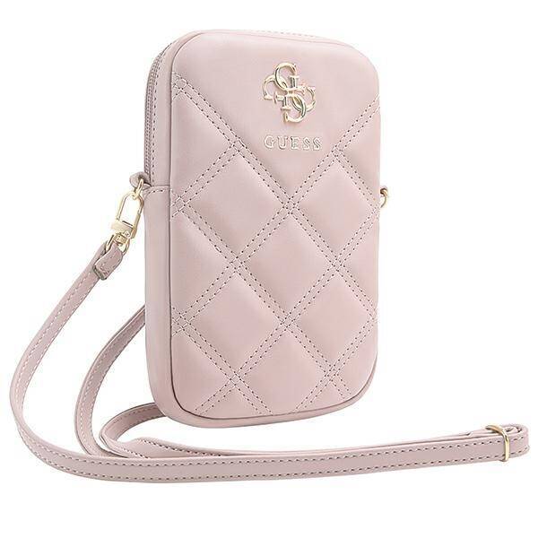 GUESS TOREBKA GUWBZPSQSSGP RÓŻOWY/PINK ZIP QUILTED 4G