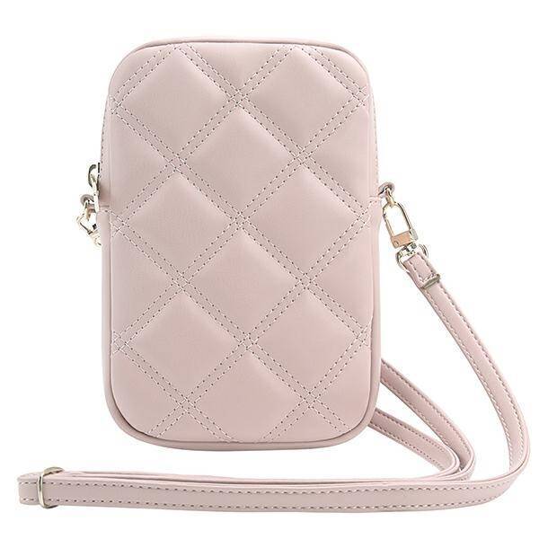 GUESS TOREBKA GUWBZPSQSSGP RÓŻOWY/PINK ZIP QUILTED 4G