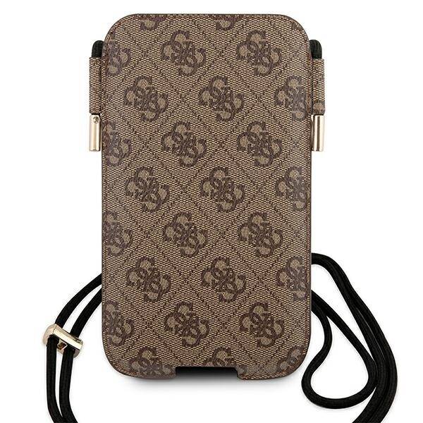 GUESS TOREBKA NA TELEFON GUHCP12L4GPSBR 6,7" BRĄZOWY/BROWN 4G METAL LOGO