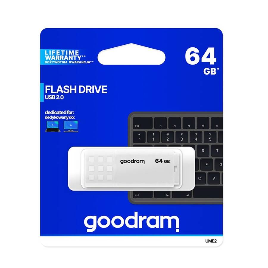 Goodram pendrive 64GB USB 2.0 UME2 biały