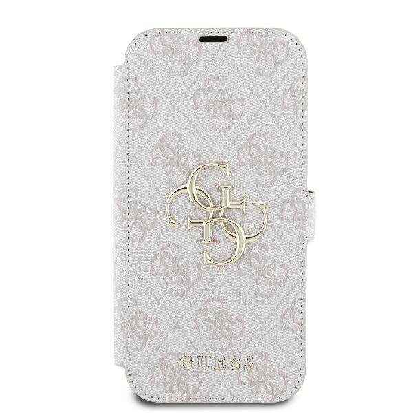 Guess GUBKP16L4GMGPI iPhone 16 Pro 6.3" różowy/pink book 4G Metal Logo