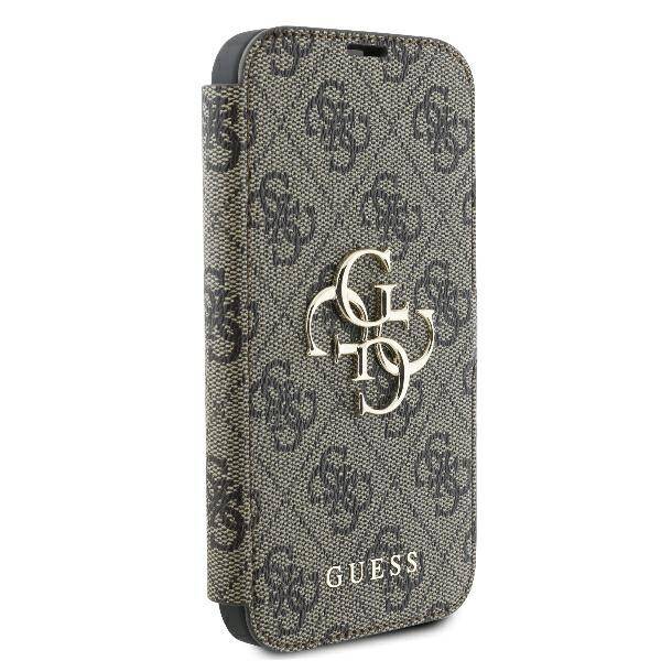 Guess GUBKP16M4GMGBR iPhone 16 Plus 6.7" brązowy/brown book 4G Metal Logo