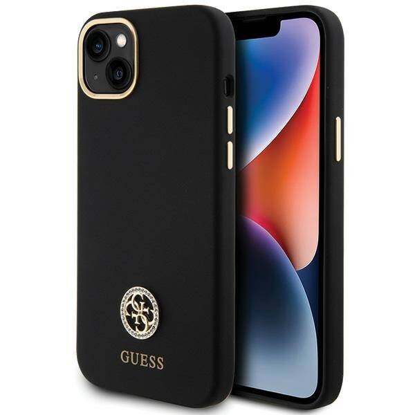 Guess GUHCP15M4DGPK iPhone 15 Plus / 14 Plus 6.7" czarny/black hardcase Silicone Logo Strass 4G