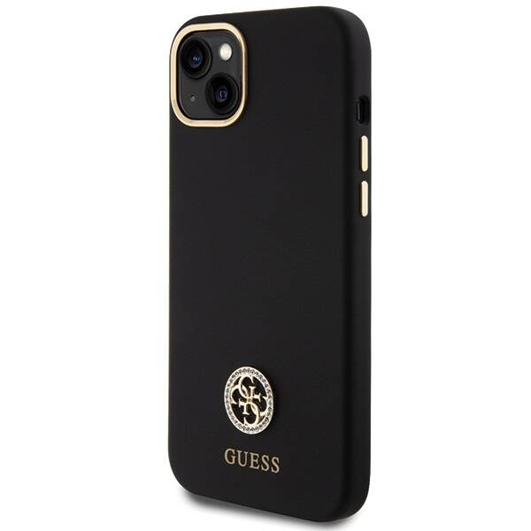 Guess GUHCP15M4DGPK iPhone 15 Plus / 14 Plus 6.7" czarny/black hardcase Silicone Logo Strass 4G